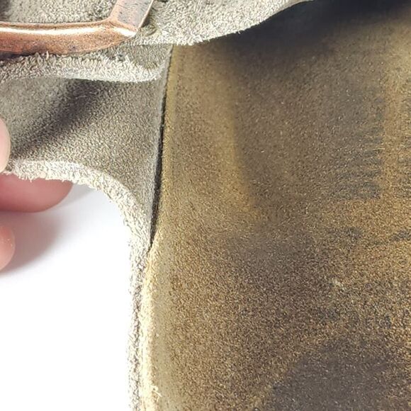 BIRKENSTOCK Women's Arizona US6 EU37 Taupe Suede 2 Straps Slide Sandals Shoes - Picture 12 of 16